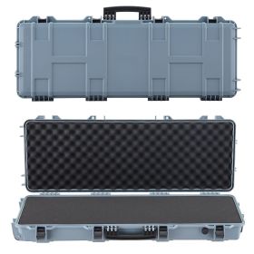 Hard Rifle Case, Lockable Rifle Case with Pre-cut Foams, 42 in Movable Gun Storage with Wheels, IP67 Waterproof & Dustproof Pistol Storage for Rifle