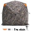 Hunting Blind, 270° See Through Ground Blind, 4-5 Person Pop Up Deer Blind for Hunting with Carrying Bag, Portable Resilient Hunting Tent