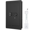 25.59" Tall Wall Safe, 3-Tier Hidden Wall Safe with Keypad, 3 Removable Shelves & 6 Key Holders