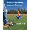 Clay Target Thrower, 75-80 Clays Pigeon Thrower, 55+ Yards Automatic Skeet and Trap Launcher on Wheels - with Adjustable Angle
