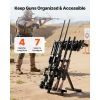 Gun Rack, Portable, Folding Heavy Duty Steel Rifle Shotgun Rack Stand, Freestanding Indoor Outdoor Gun Display Storage