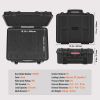 Hard Pistol Cases with Pre-cut Lining, Waterproof & Dustproof Hard Gun Case for 6 Pistol, 19.3×17.1×8.3 in Lockable Pistol Case, Black