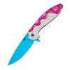 Lightweight Flipper EDC Knife, Donut Sprinkle Design, 3.35in Sharp Blade, 117g - Ideal for Daily Carry