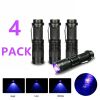 3Modes Mini Portable UV Ultra Violet LED Flashlight Purple Blacklight Torch Lamp Light