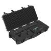 Hard Rifle Case, Lockable Rifle Case with 4 Layers Pre-cut Foams, 36 in Gun Storage with Wheels