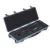 Hard Rifle Case, Lockable Rifle Case with Pre-cut Foams, 40 in Gun Storage with Wheels