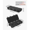 Hard Rifle Case, Lockable Rifle Case with 4 Layers Pre-cut Foams, 36 in Gun Storage with Wheels