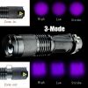 3Modes Mini Portable UV Ultra Violet LED Flashlight Purple Blacklight Torch Lamp Light