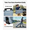 Hard Rifle Case, Lockable Rifle Case with Pre-cut Foams, 40 in Gun Storage with Wheels